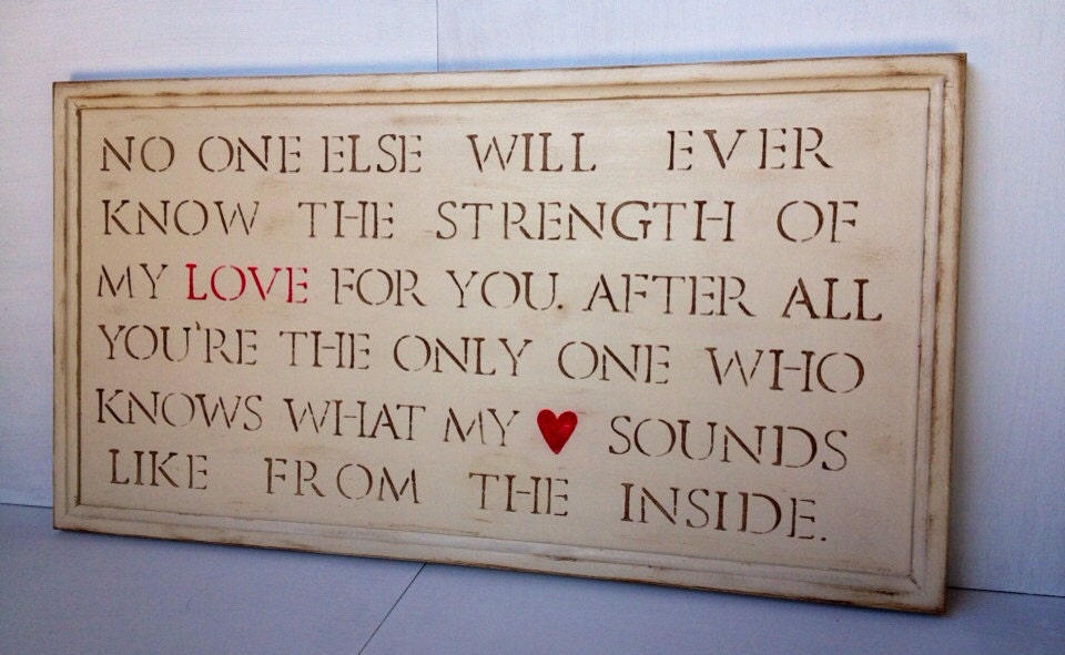 No One Else Will Ever Know // Nursery Sign decor Heartbeat Sounds Like From Inside Baby Shower Gift Rustic Neutral Present Gender Boy Girl