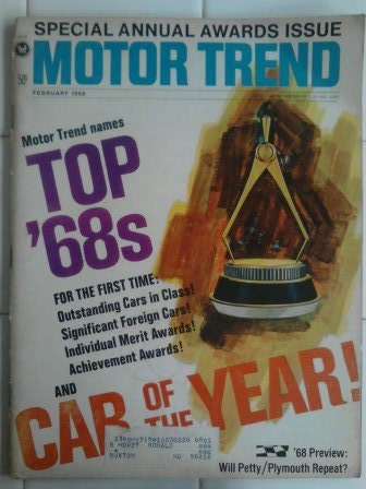 Vintage Motor Trend,  February 1968  Car of the Year Edition, 1968 Pontiac GTO
