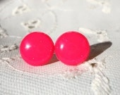 Hot Pink Studs - NEW- Pink Studs - Hot Pink Earrings - PINK