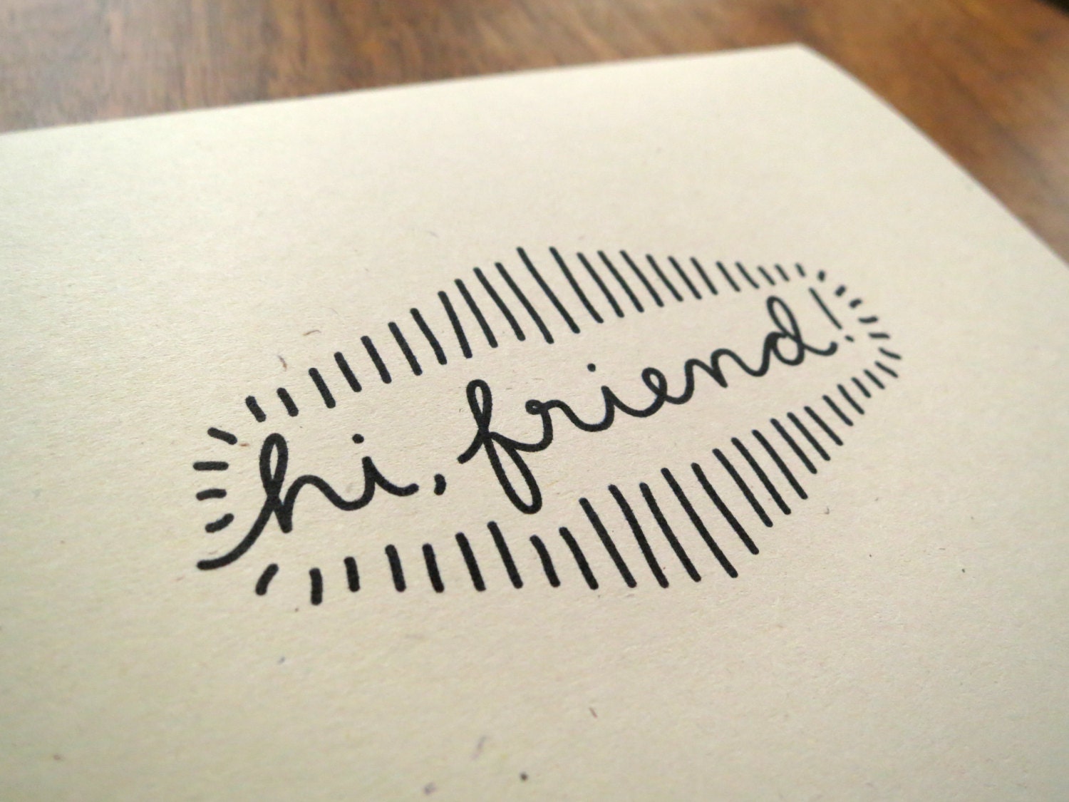 Eco-friendly HI, FRIEND Card