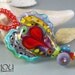 Heart full of Love 2 - Lampwork Pendant by Michou