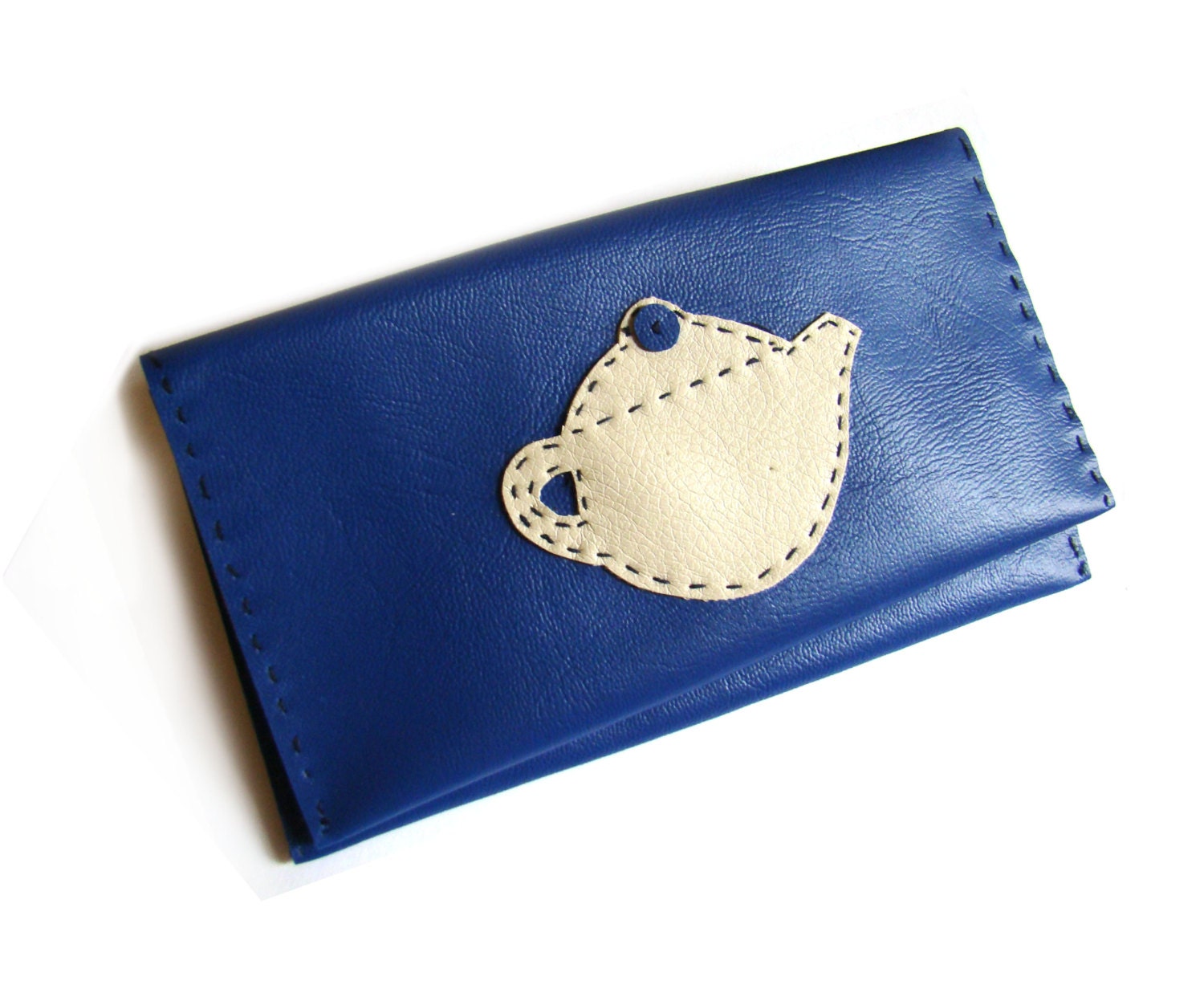 Blue Purse with Teapot
