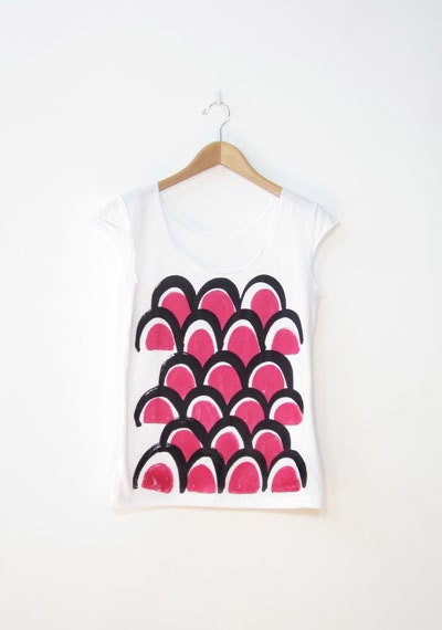 Hand Screen Printed Tee Uroko