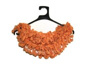 Super Orange Pompom Scarf Handmade - Ready to ship