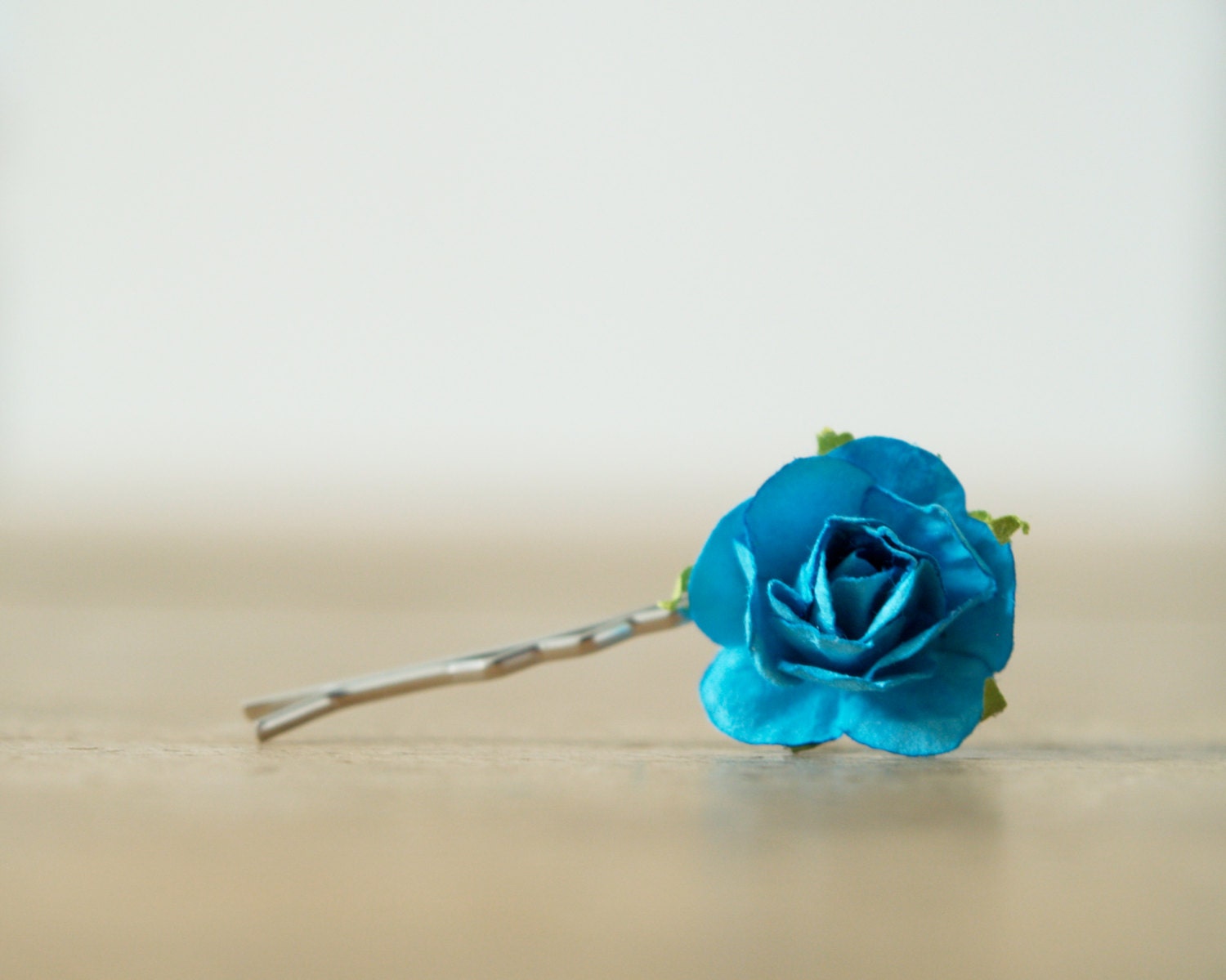 Flower Girl Hair Pin, Vintage Rose Hair Accessory, Spring Wedding, Bride, Bridal, Bridesmaids, Turquoise Robins Egg Blue clip