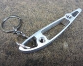 Racecar keyring made from a wing insert off a Honda F1 car - 1 of only 5