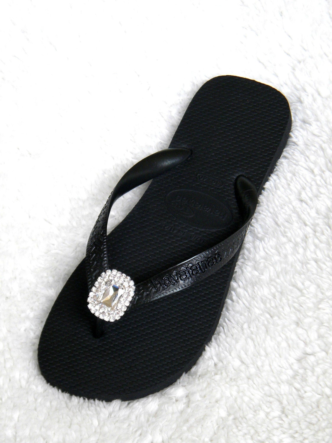Glass Slippers Just Jewels Rock Crystal Havaianas Cariris Flip Flops Beach Wedding Thong Shoes