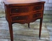Unique Shape Mahogany Side Table Painted To Your Color Selection of Annie Sloan Paint