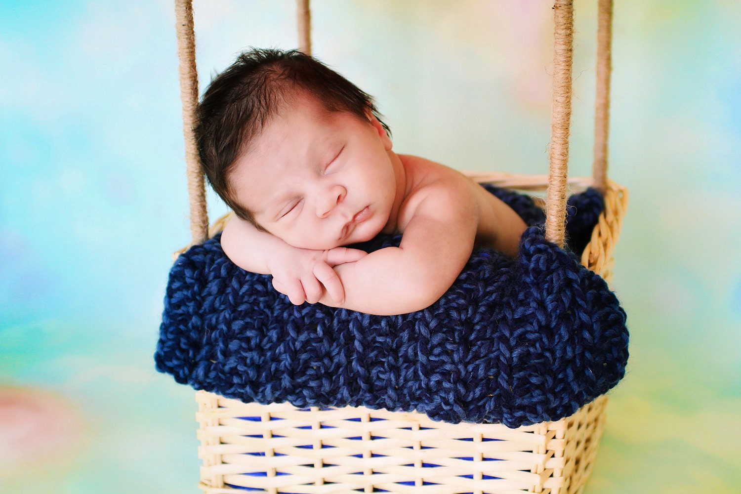 Denim Twist Itty Bitty Baby Blanket, Photography Prop Baby Blanket, Cuddling Baby Blanket, Travel Baby Blanket, Car Seat Baby Blanket