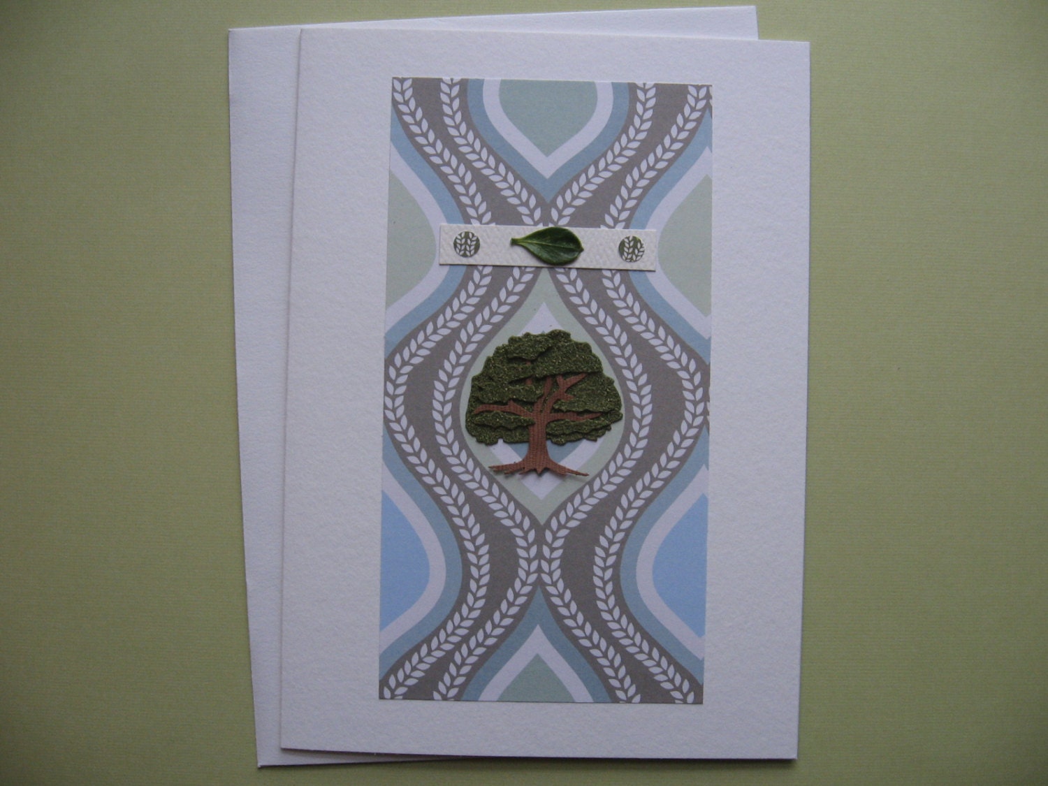 Harmony Tree of Life Woodland Zen Greeting Card made of Eco Friendly Bamboo, 5 x 7