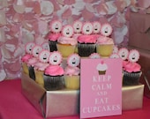 Pink Cupcake Theme Cupcake Toppers