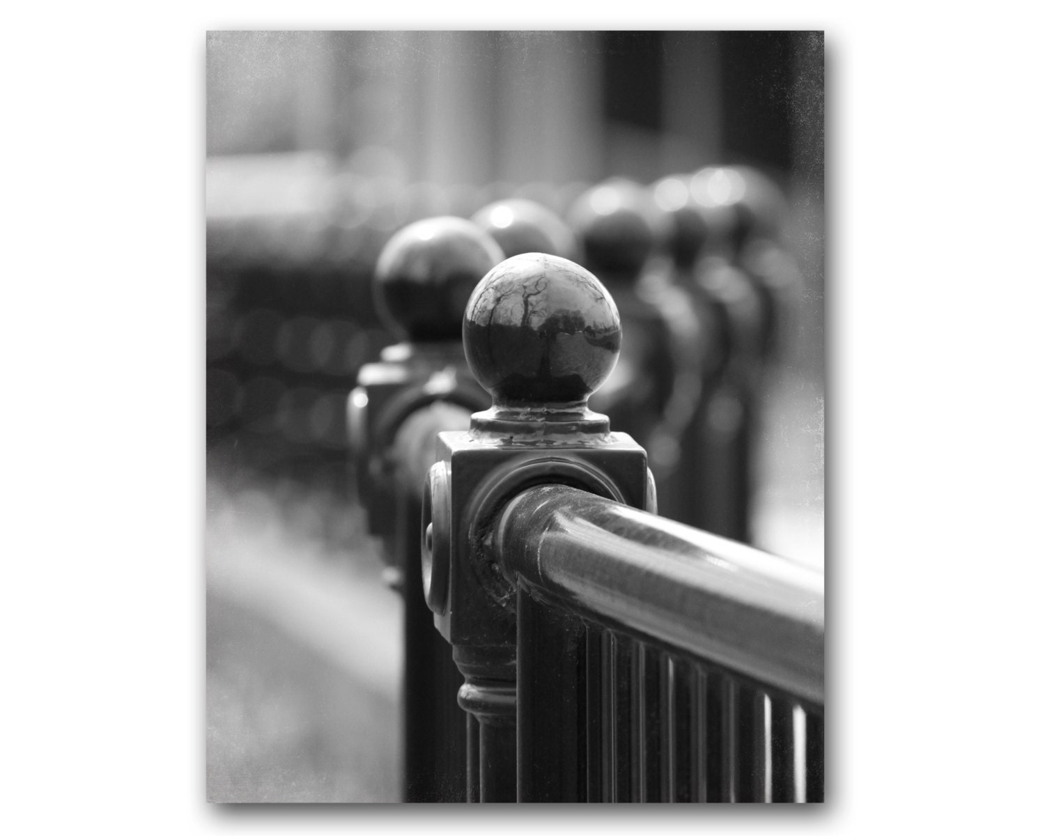 VINTAGE IRON RAILING, Architecture, Landscape Photography, Victorian, Urban, Fine Art