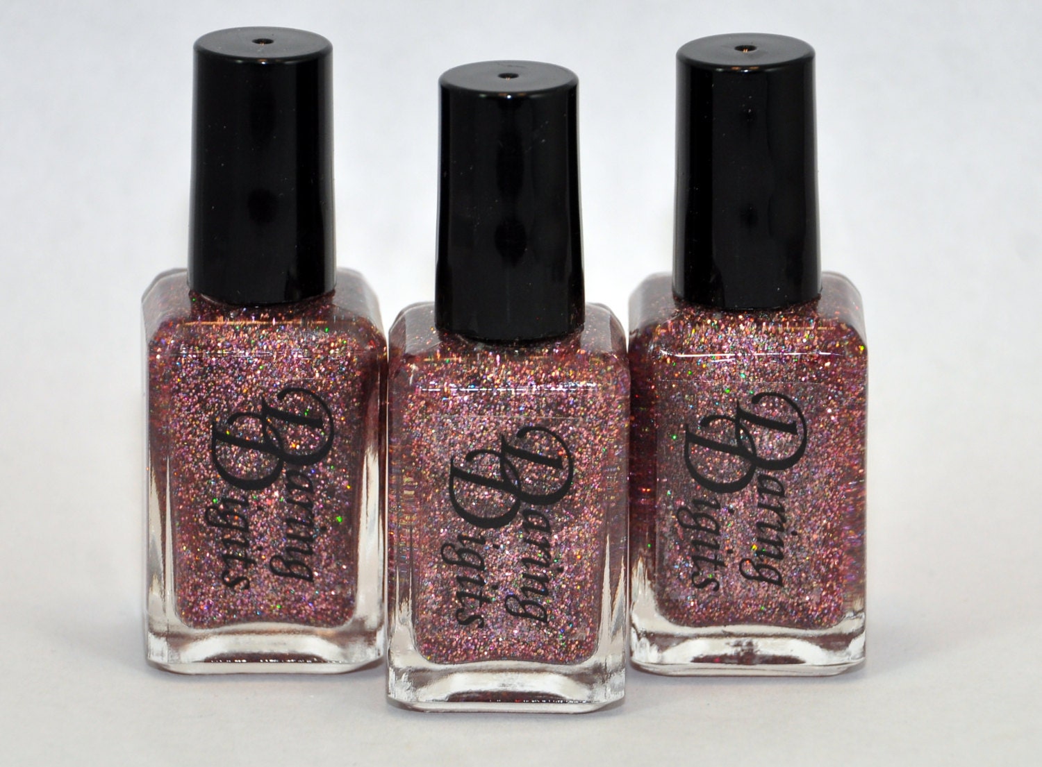 Pink Posies  Handmade Nail Polish 16.5ml Full Size Bottle
