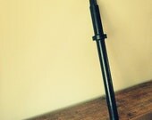 Industrial Wood Foundry Mold, Vintage Salvaged, Black, Cylindrical, Long