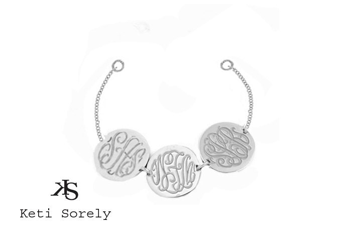 Family Monogram Initials (Order Any Initials) - Sterling Silver
