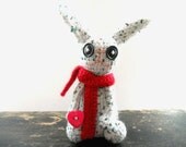 Crochet rabbit Stuffed Bunny toy Baby rattle Amigurumi animal Valentines Gift idea Organic handmade toy Easter gift
