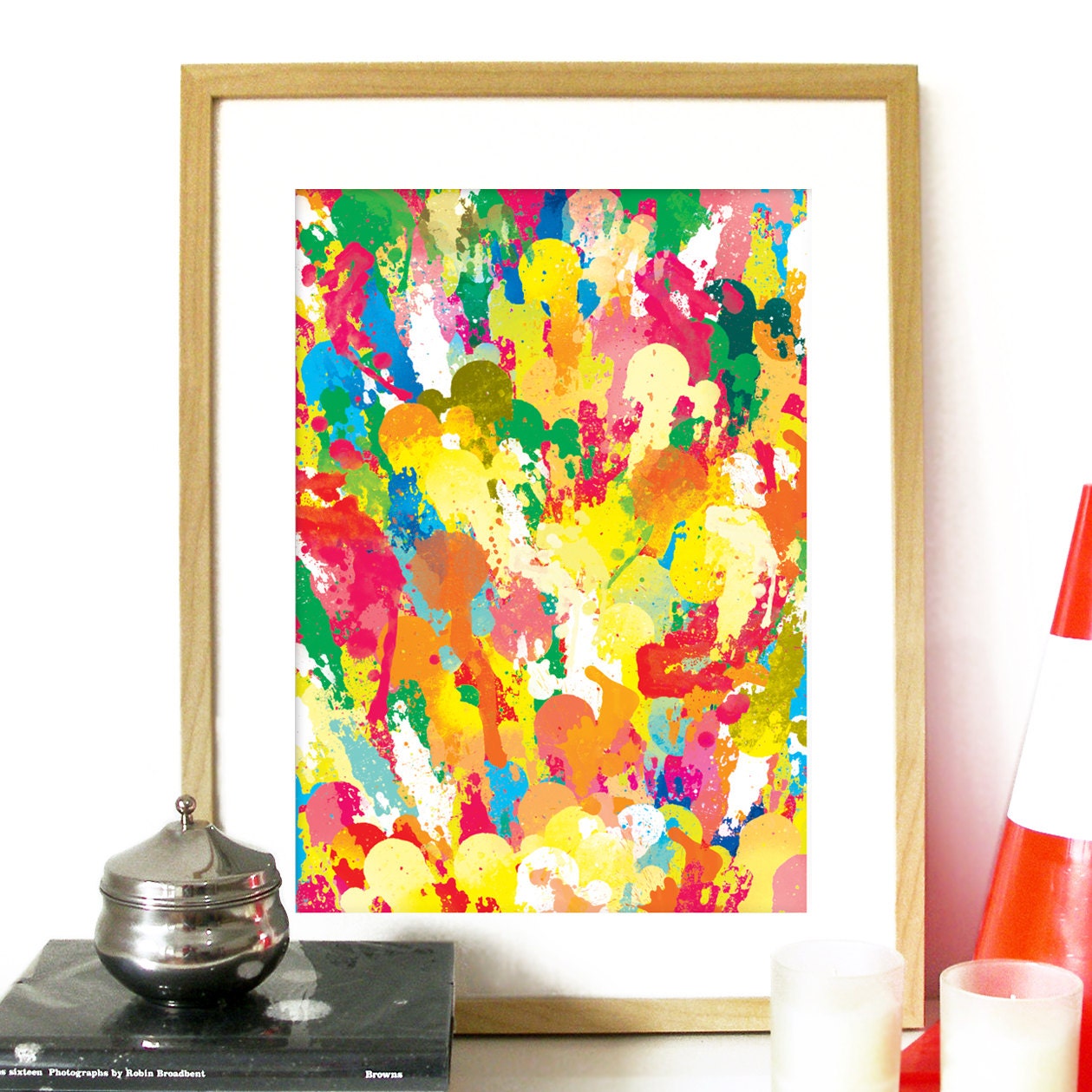 Spring pattern paintbrush texture and colors impressionist art Poster Spring Collection Print color pattern Spring colors bright Poster art