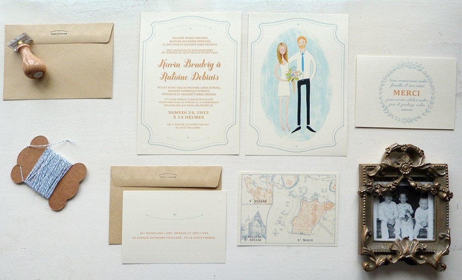 The Atlantic - Custom Wedding Invitation