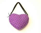Purple Bag Heart Bag Purse Valentines Day Psychedelic Geek Bag Club Kid Bag Street Fashion Cross Body Bag Cotton Bag Neon Yellow