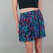 SPRING SALE 80s Abstract Print Mini Skirt // High Waisted Mini Skirt // Vintage Graphic Print Skirt