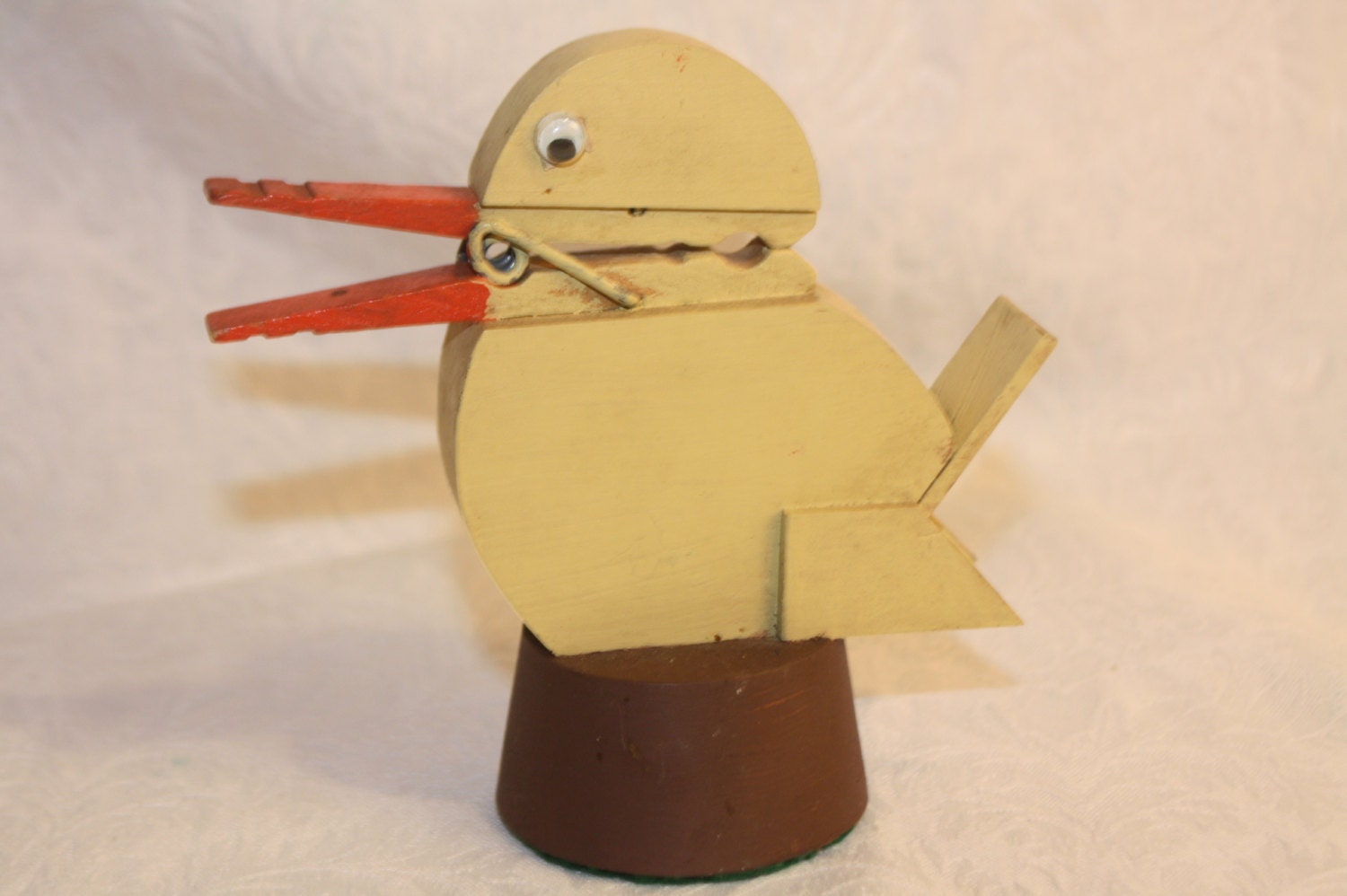 Vintage Chic Duck Memo Holder Clothespin Clip Wood Office Decor Country Lodge Decor Office Organizer Recipe Holder Desk Accessoriesvin