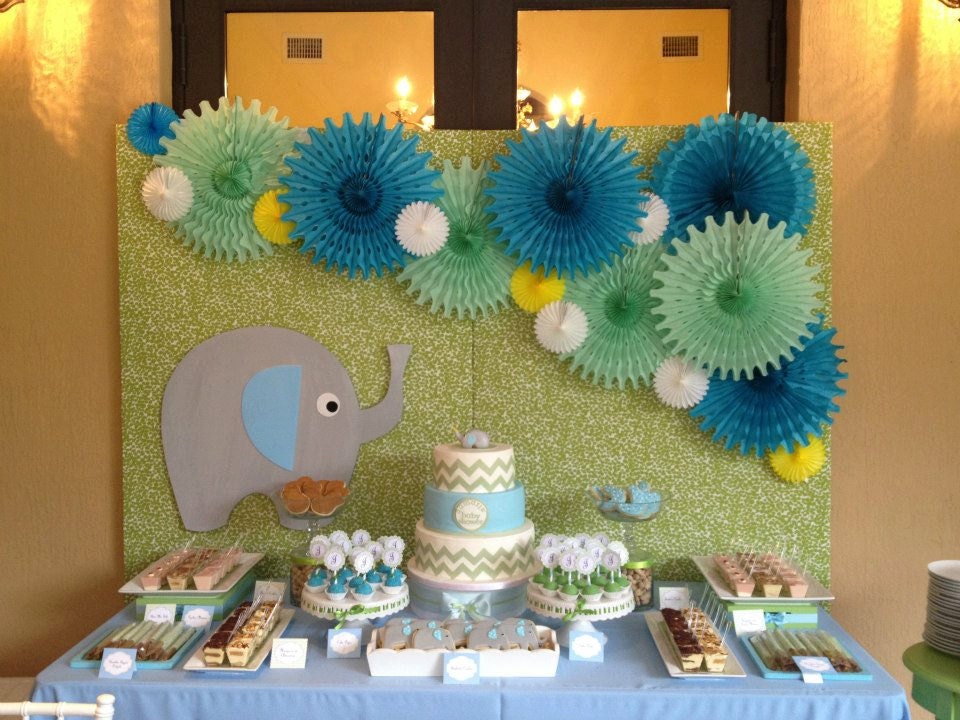 Our little Peanut Elephant  Chevron  - Baby Shower Digital File