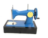 Kids sewing machine blue Soviet toy children kids room decor collectibles toys vintage 70s
