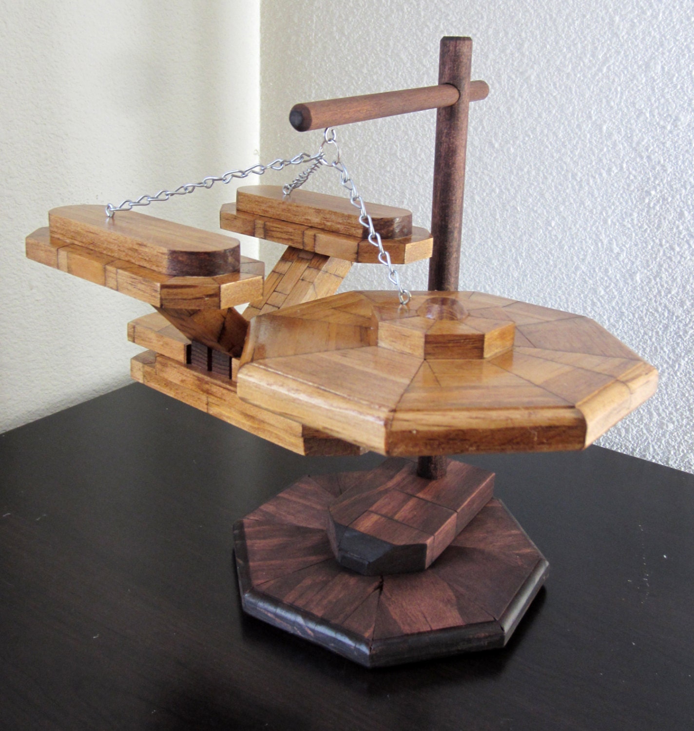 Starship Enterprise Model - Star Trek  - Made with over 150 pieces of scrap wood