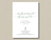 Printable Wedding Rehearsal Dinner Invitation - Pick your colours  (RD29)