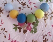 Green, Blue and Yellow 'Seaside Loving' Polymer Necklace