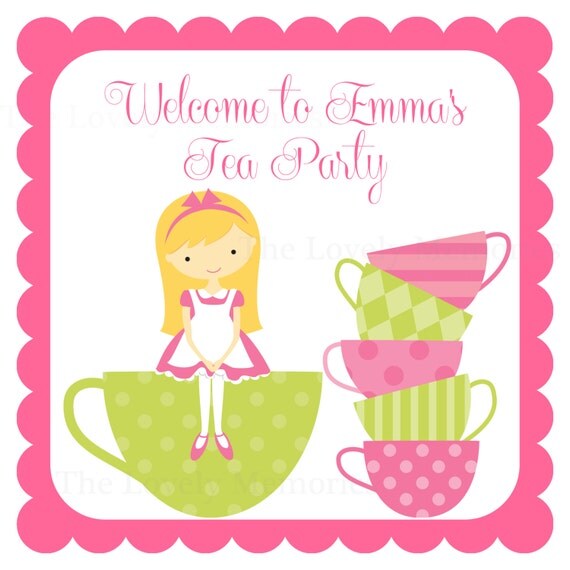 Birthday Door Sign- Princess or Tea Party Theme -DIY Printable Il_570xn