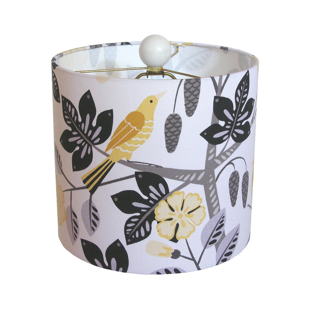 Drum Lamp Shade Lampshade Small Talk by Waverly Blackbird Mint Julep Made to Order