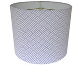Drum Lamp Shade Lampshade Pendant Tatami by Michael Miller's Bekko Collection Slate Made to Order