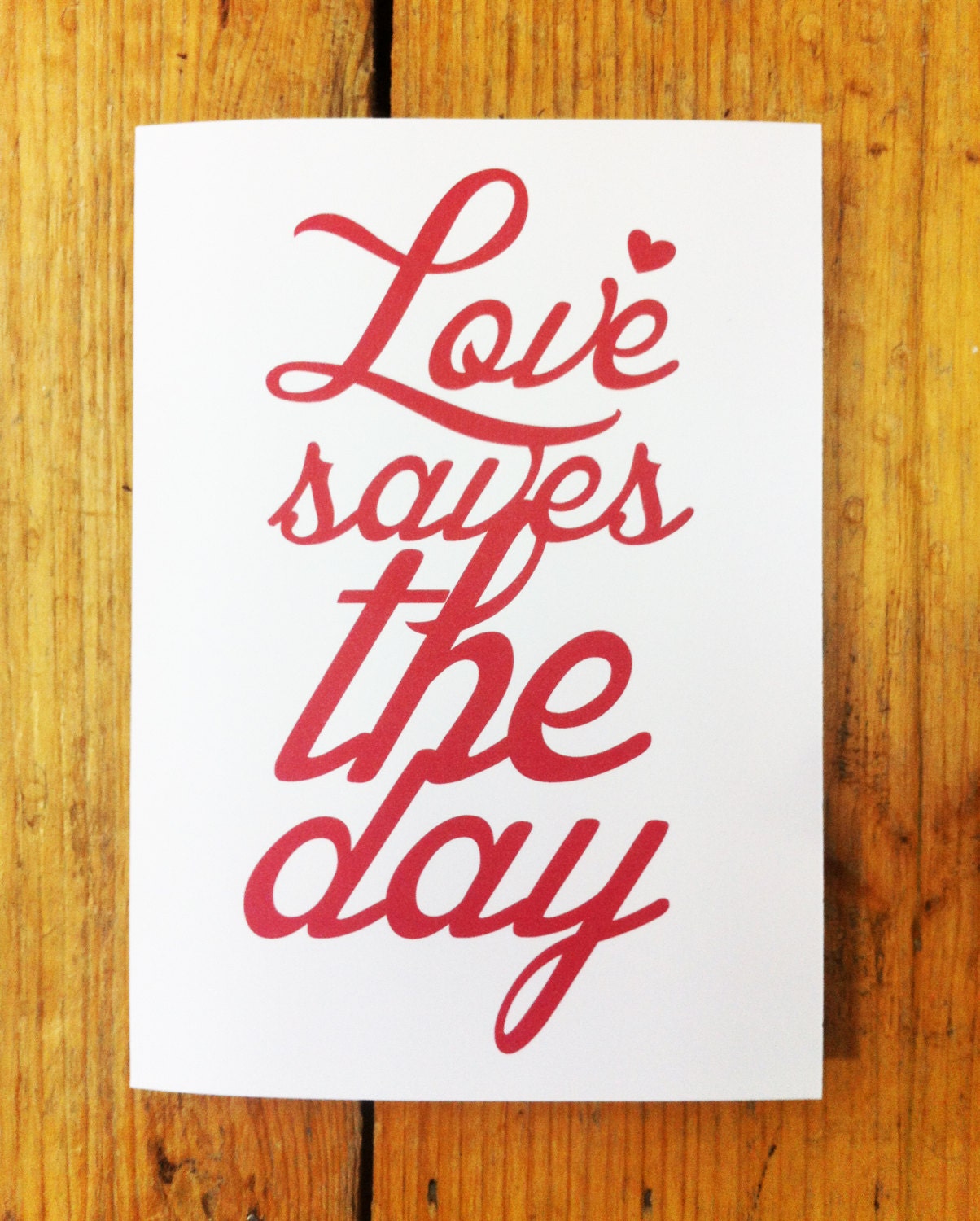 Love Saves The Day Greeting Card
