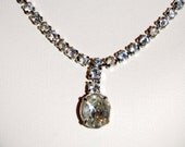 Vintage Rhinestone Drop Necklace