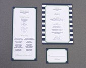 Wedding Menu Program Modern Stripe