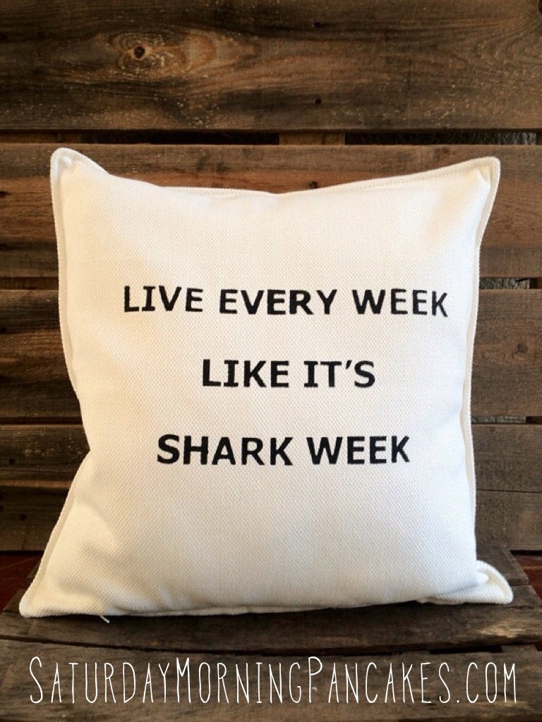 Shark Week Throw Pillow