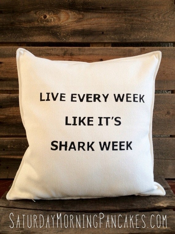 Shark Week Throw Pillow