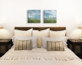 Landscape art, Set of 2, Canvas art, 12"/12", (30/30 cm)