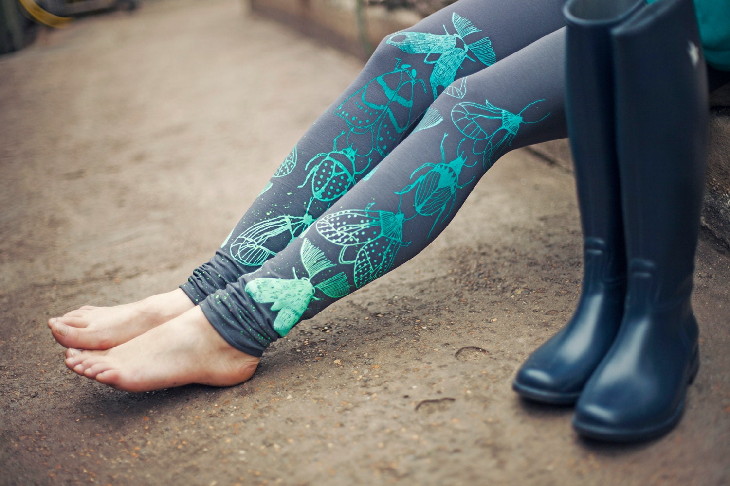 Mint beetles- leggings