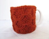 Knitted Rusty Cup Cozy, Mug Cozy, Tea Rusty Cup Cozy, Coffee Cozy- Gift  for Mom
