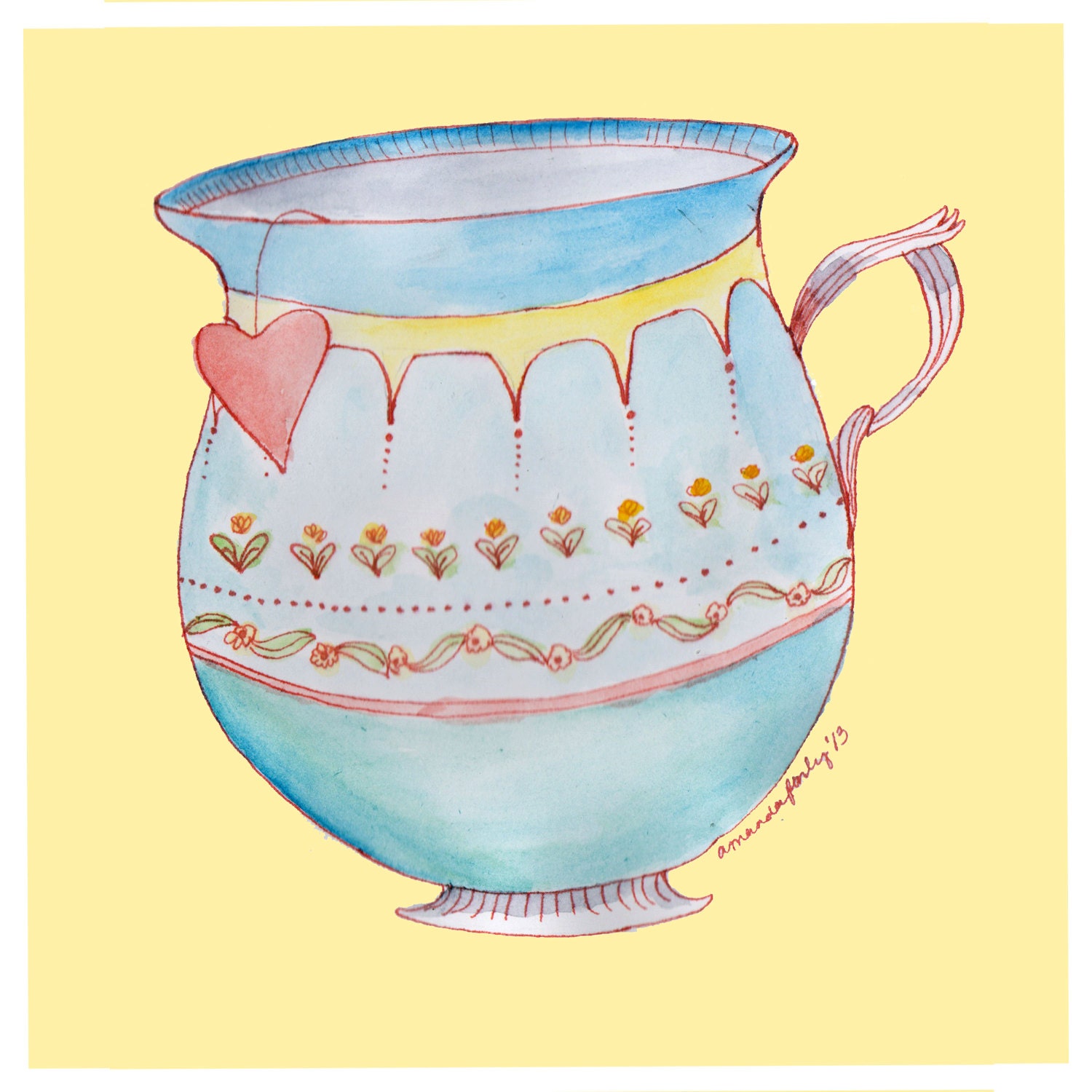 Lady Earl Grey Mug Print