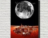 8 X 10 A4 manhattan new york ny wall art home office decor skyline cityscape poster print digital photography graphic Vernon Sullivan
