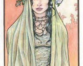 Limited Edition Art Print: Art Nouveau 15 Watercolor by Scott Christian Sava