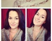 Vintage Crystal Necklace with Gold Chain