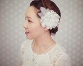 Bridal Hair Accessories - Ivory Wedding Hair Flower - Wedding Headpiece - Handmade Flower Hair Comb - Style FL1313-L