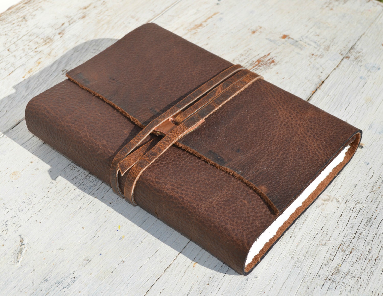 Leather Bound Handmade Adventure Journal Outdoorsman Fisherman Travel Dairy Copper Art Notebook (170)