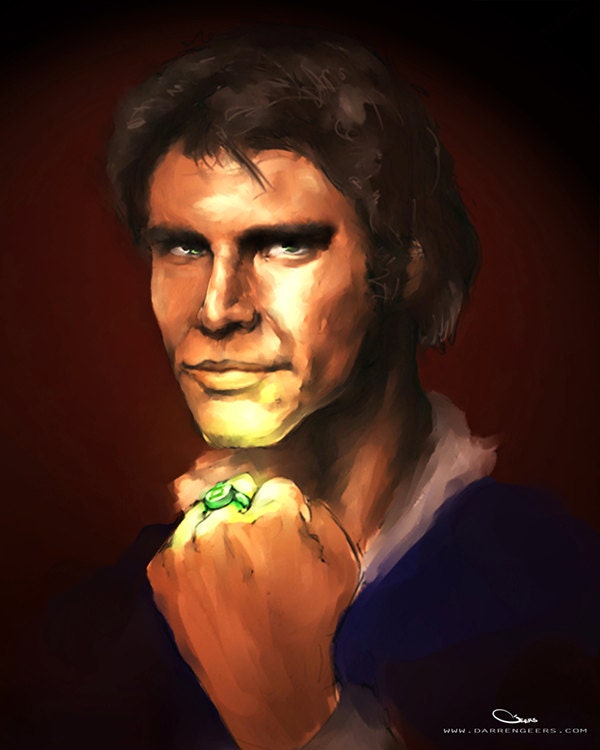 Star Wars - Green Lantern crossover portait collection - Han Solo