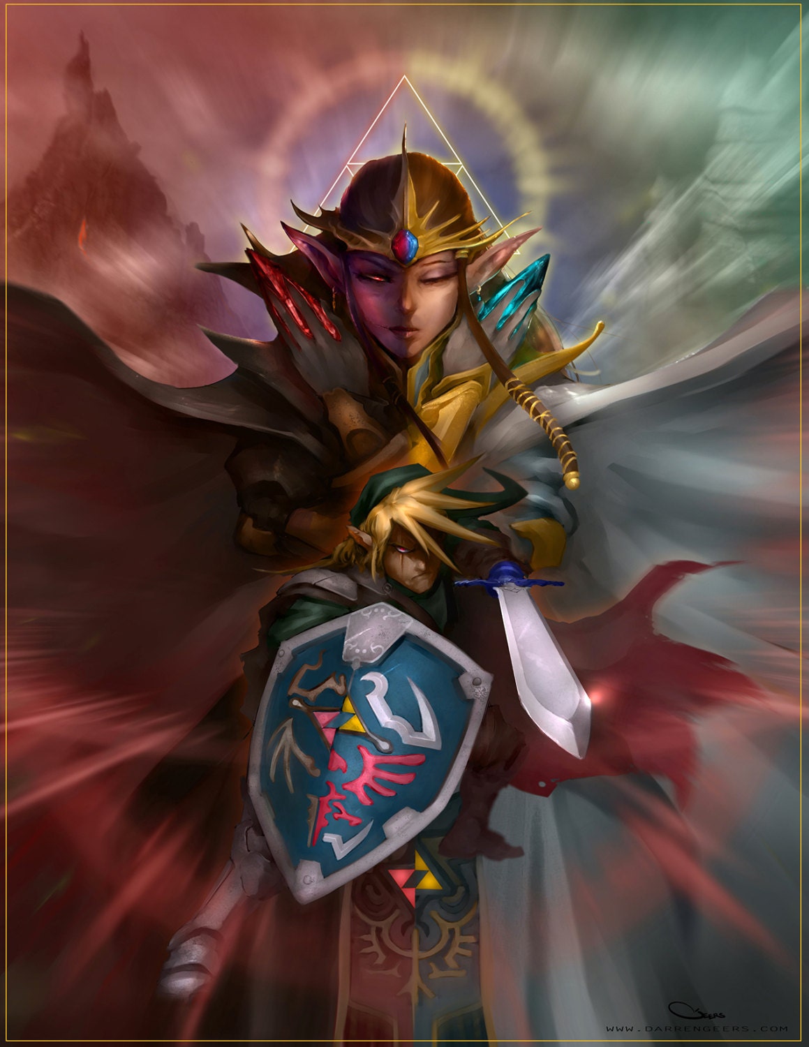 The Legend of Zelda, Dark.  8.5"x11" Print