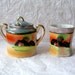 Vintage Takito Lustreware Mustard Pot, Spoon, small Jar